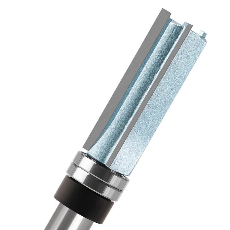 1Pcs 12mm 1/2 Shank Flush Trim Router Bit Bottom Double Bearing  Milling Cutter For Wood Slotted Engraving Tool