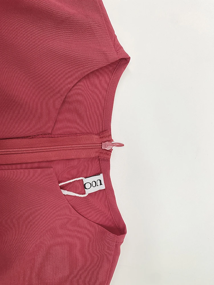 Modische Overalls mit V-Ausschnitt, plissiert, Damen-Overalls, urban, locker, hohe Taille, geteiltes Gelenk, Schwarz, Rot, elegantes Damen-Büro-Kleidungsset