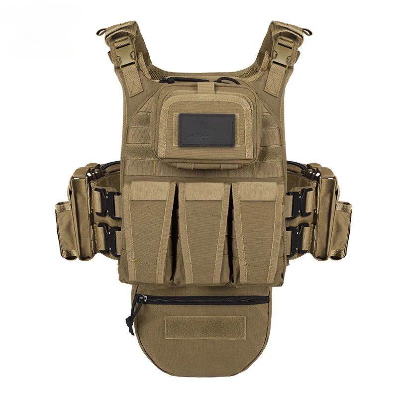 

New MOLLE system quick detachable tactical vest 1000D polyester CS wear-resistant and breathable field vest tactical accessories