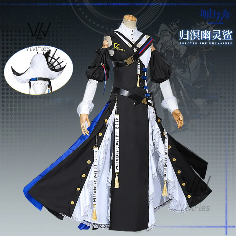 

Mobile Games Arknights Operator Specter The Unchained Cosplay Costume Suit Women Man Dress Coat Bag Stocking Accessories Hat