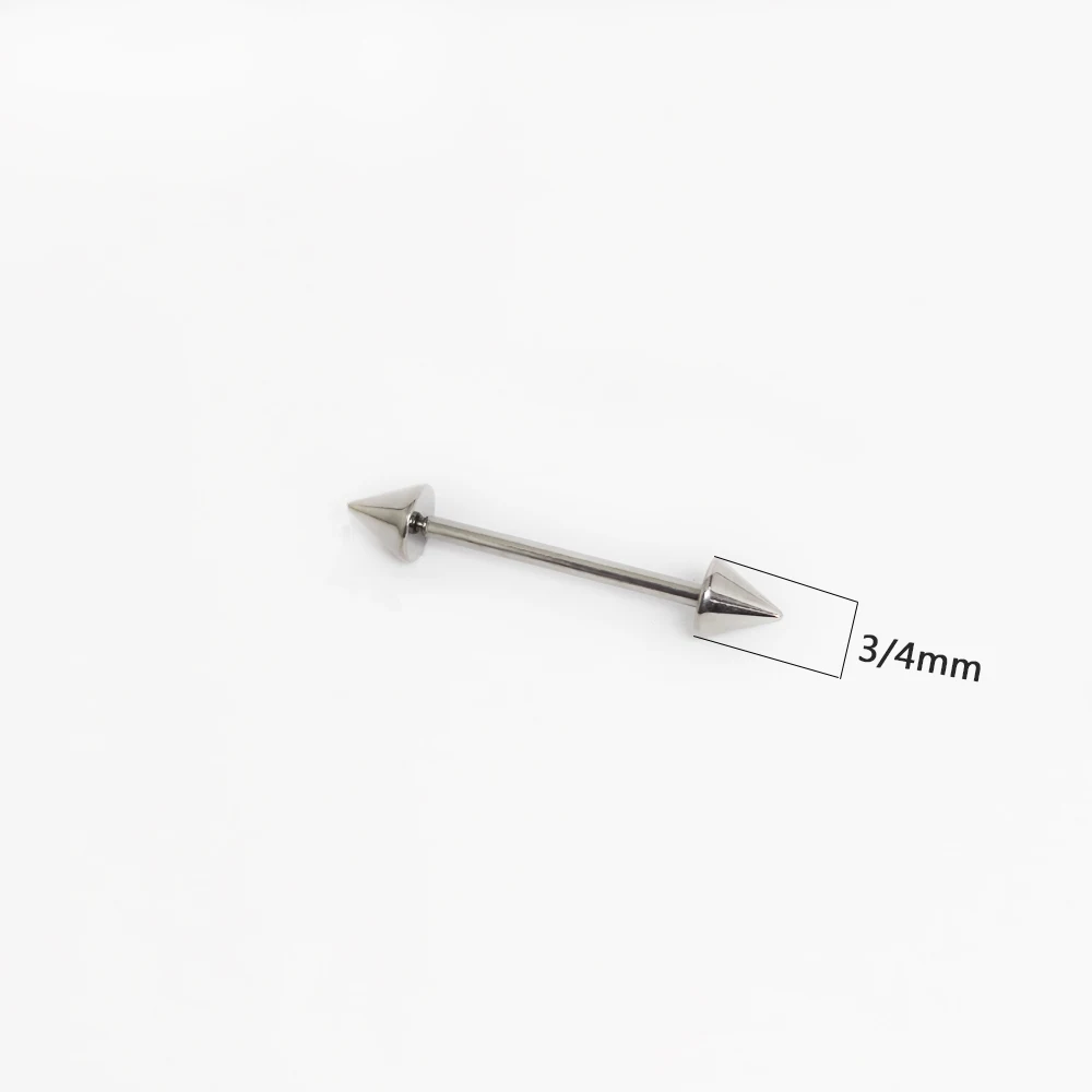 G23 ثقب التيتانيوم 16G مستقيم الحلزون الزنمة الأذن الصناعية ترصيع شريط ثقب اللسان حلقة الحديد ثقب الجسم المجوهرات #6