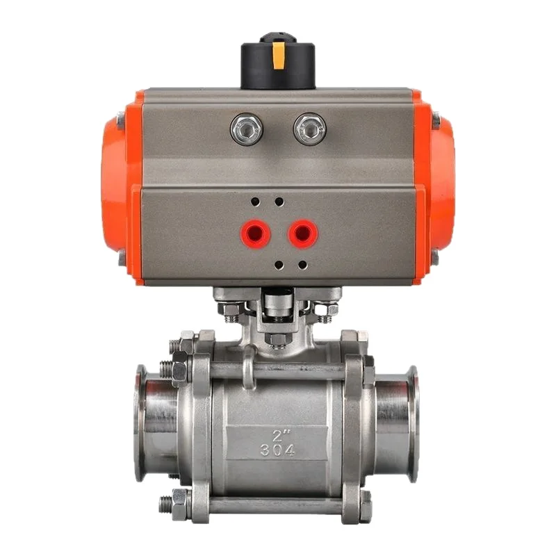 

Pneumatic 304 Stainless Steel Ball Valve 3-piece Sanitary Tri-clamp 3-way Valve