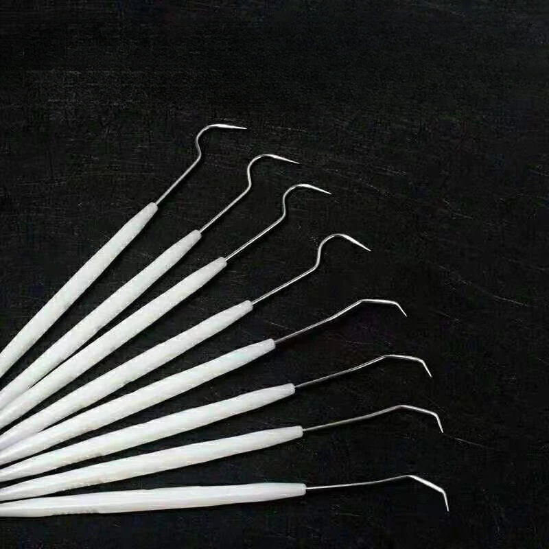 10pcs Toothpick Metal Toothpick Stainless Steel Toothpick Needle Floss Dental Tools Clean Cavities Between Teeth Oral Hygiene