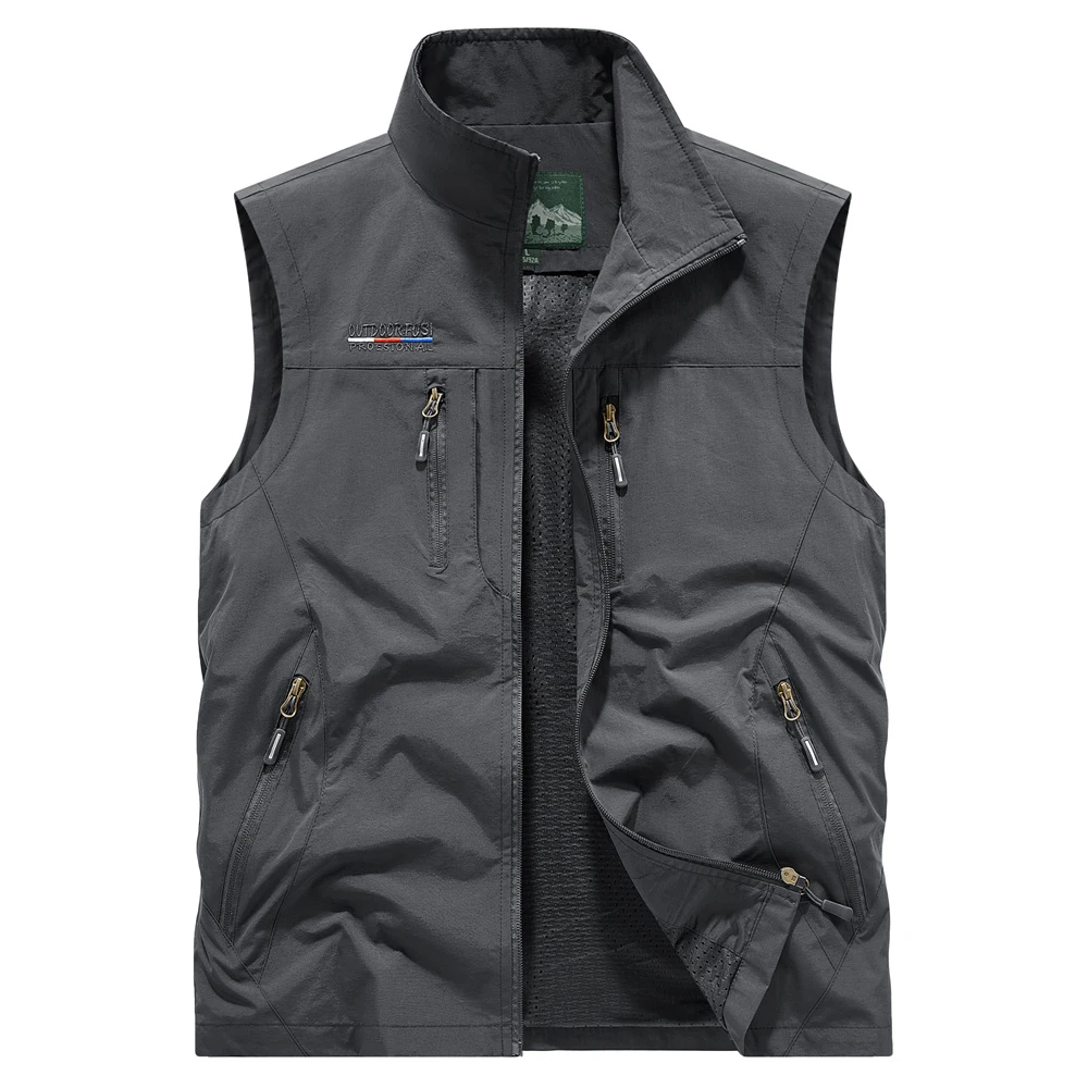 

Men Tactical Utility Vest Quick Dry Ventilated Mesh Water Resistant Multiple Pockets Sleeveless Coat For Outdoor Work Travel