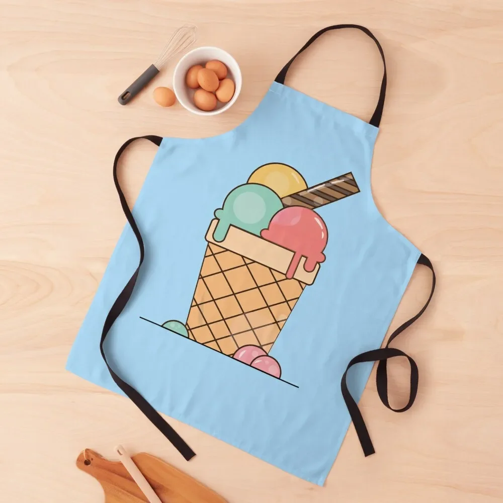 

Ice cream Apron Men kitchen Cooking Kitchen For Women Apron
