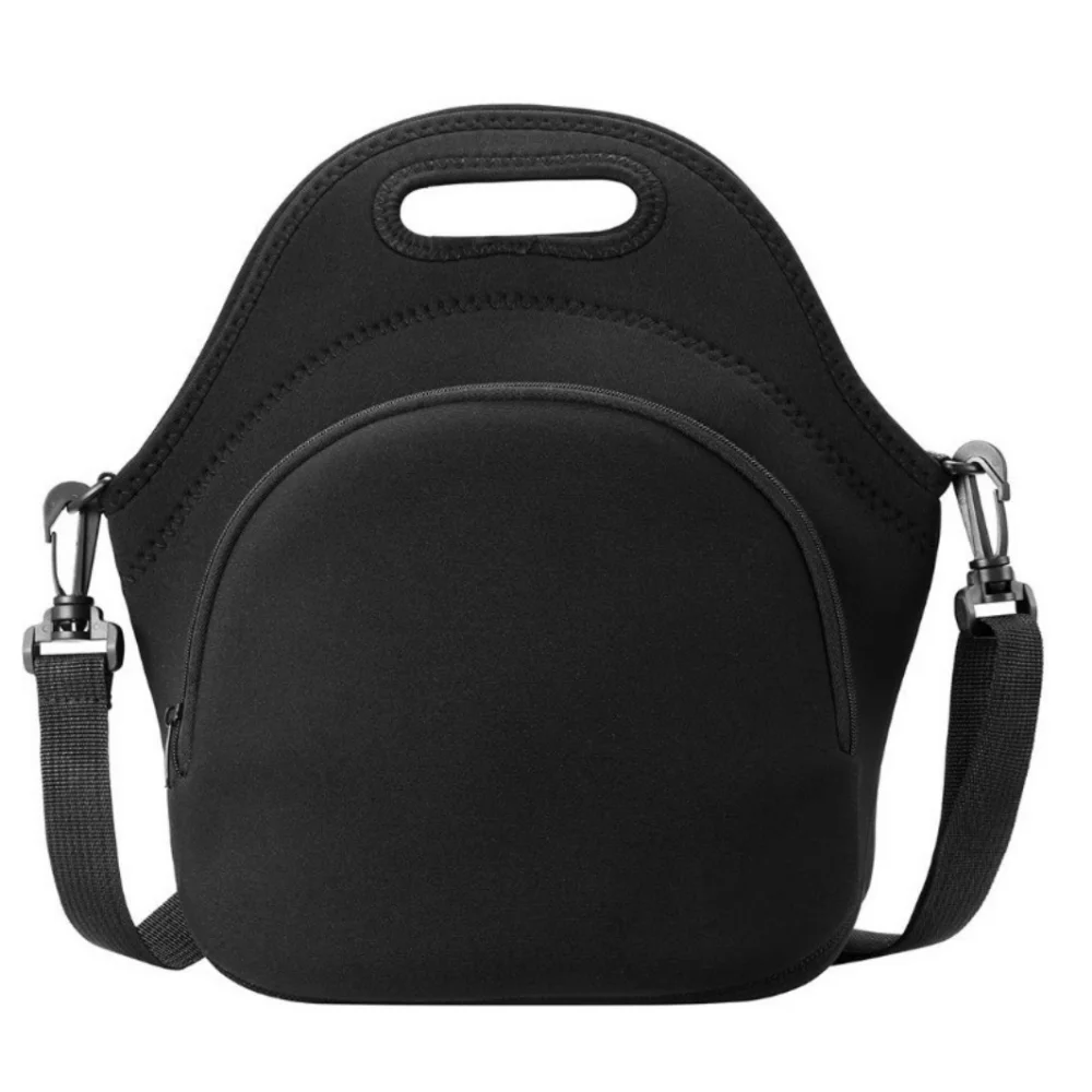 Handbag Portable Neoprene Lunchbox Reusable Universal Travel Lunch Bag with Shoulder Straps Handheld Insulated Lunch Bag Camping