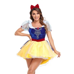 Carnival Halloween Classic Lady Beauty Princess Belle Costume Aurora Snow White Queen Spooktacular Cosplay Fancy Party Dress