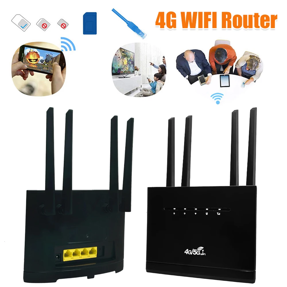 WR710 4G SIM WiFi Router 4G CPE Router 2400MHz-2483.5MHz WiFi Repeater 300Mbps 4G Modem Wireless Router WAN LAN for Home