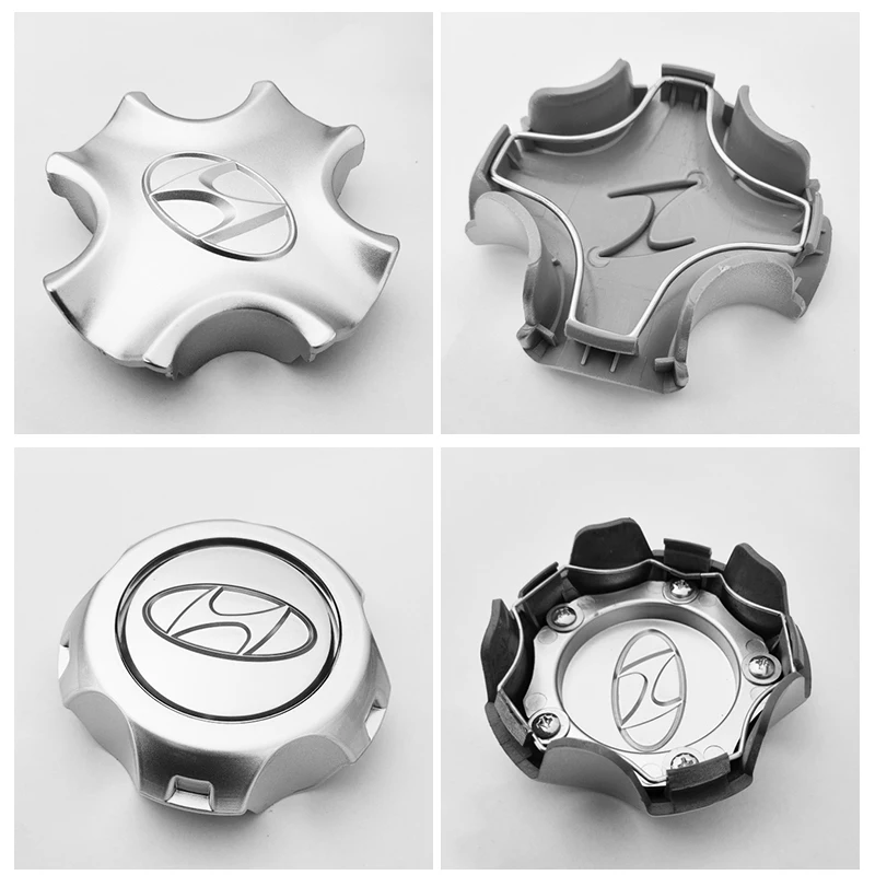 4 قطعة عجلة السيارة غطاء مركز محور يغطي شارة Hubcap لشركة هيونداي I10 I20 I30 I40 IX20 IX35 توكسون سوناتا إلنترا اكسسوارات السيارات