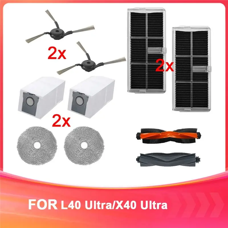

AEE8-аксессуары для робота-пылесосов Dreame L40 Ultra/X40 Ultra, тряпичный мешок для пыли, HEPA-фильтр
