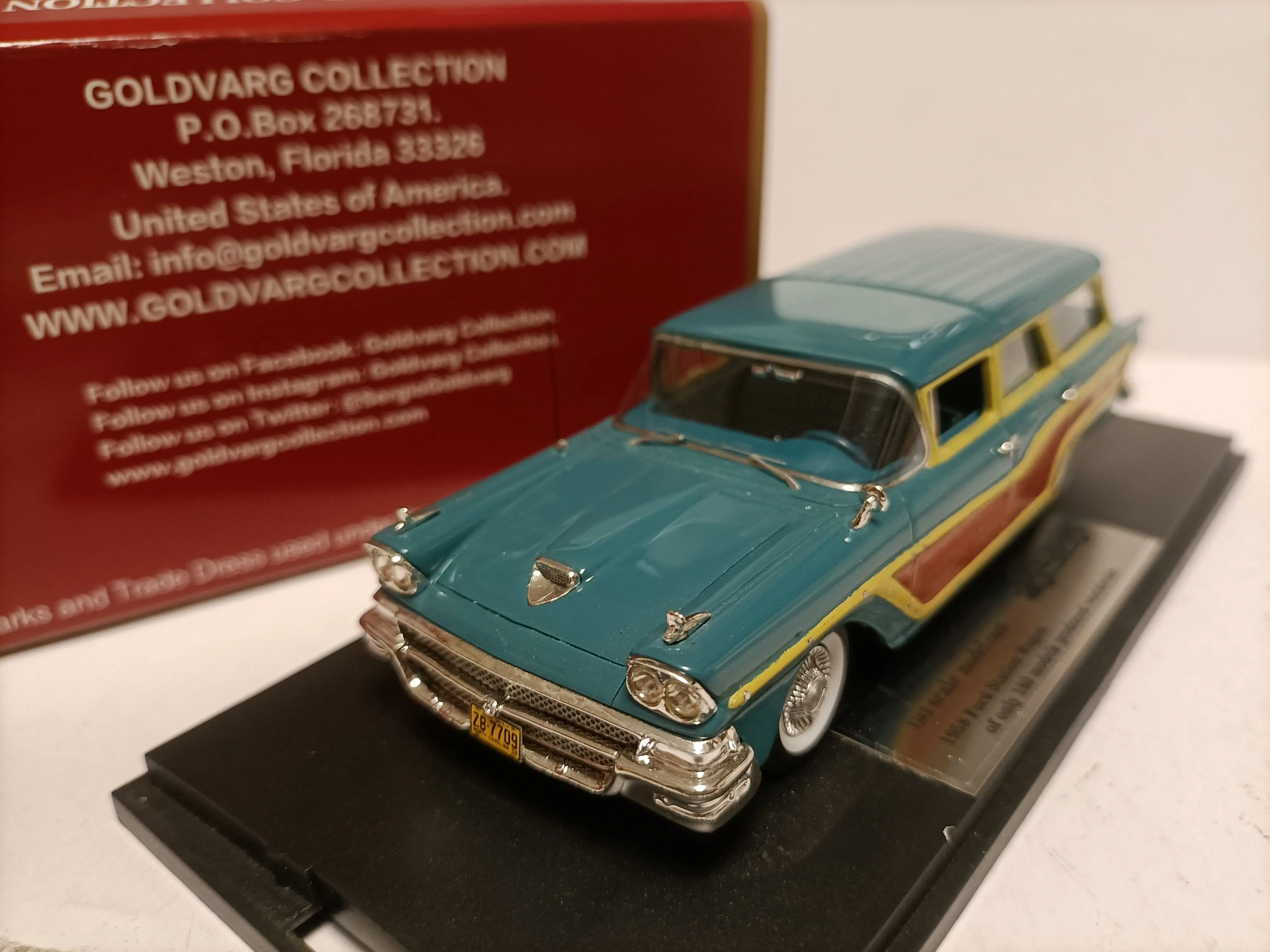 Goldvarg 1:43 Country Station 1958 Simulation Limited Edition Resin Metal Static Car Model Toy Gift