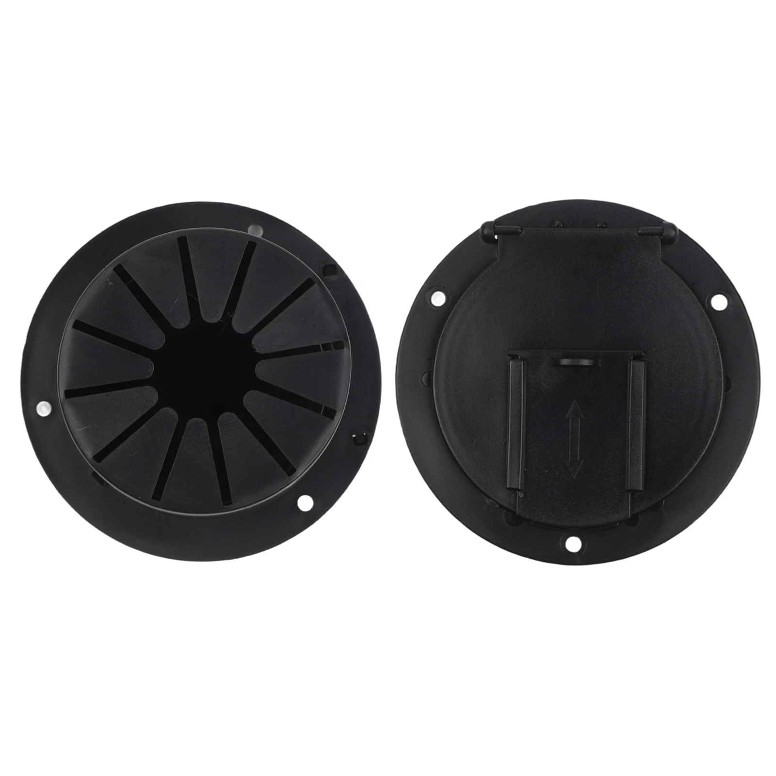 Round Hatch Cover RV Cable Compartment White Robust Protective Cable Lid RV Cable Cover Three-screw Installation For Yachts