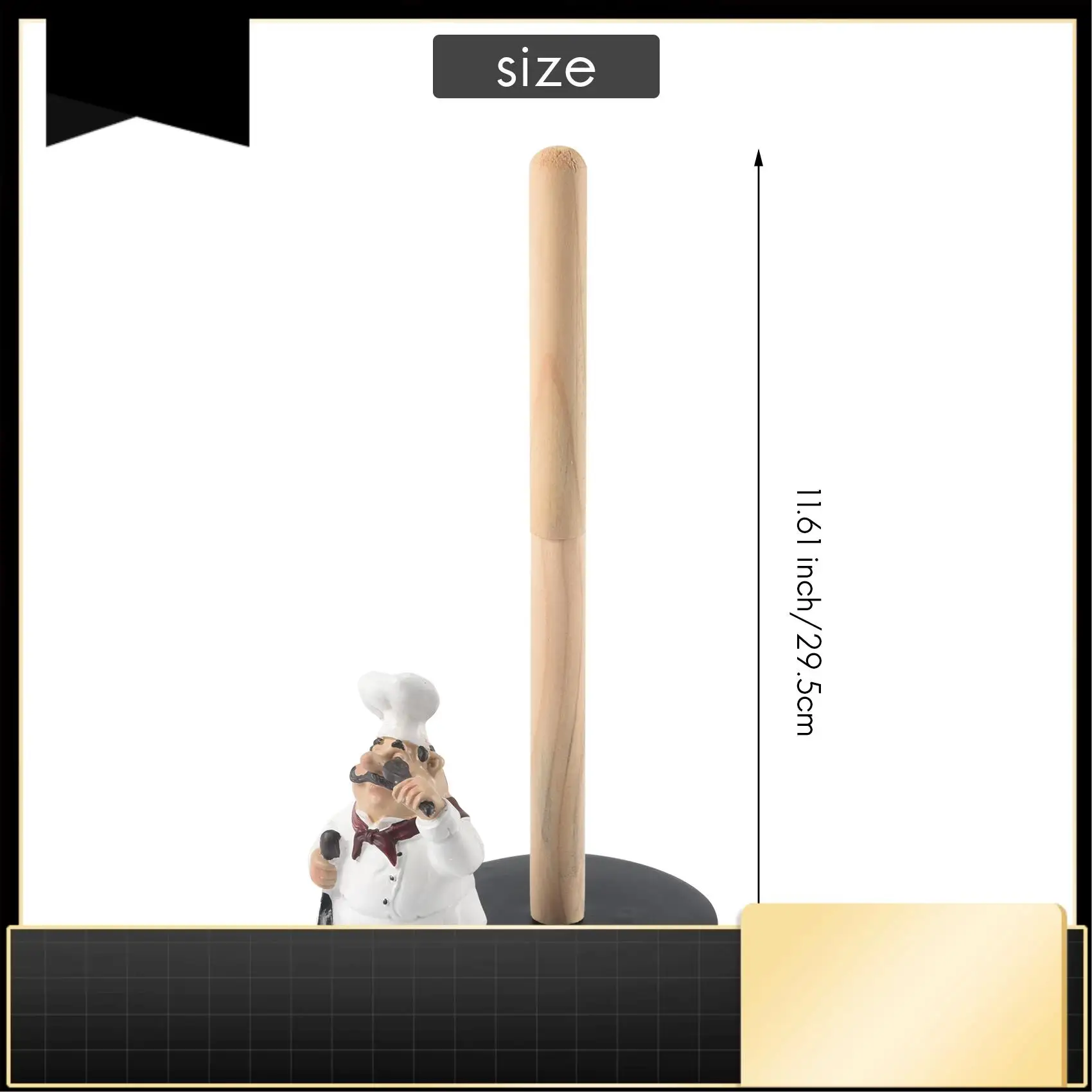 

Двухслойный держатель для бумажных полотенец из смолы шеф-повара, фигурки, креативный домашний кондитерский магазин, ресторан, ремесла, украшение, орнамент-N37R