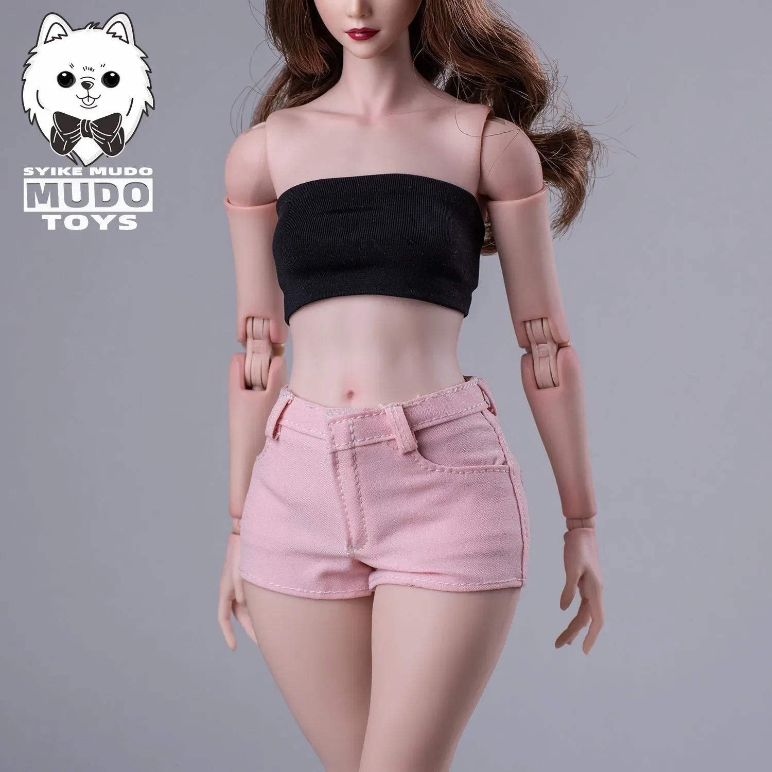 ชุดกางเกงขาสั้นผู้หญิงแบบยืดได้ CTC-005 ขนาด 1/6 สำหรับตุ๊กตาแอคชั่นฟิกเกอร์ขนาด 12 นิ้ว รุ่น AT202 AT203