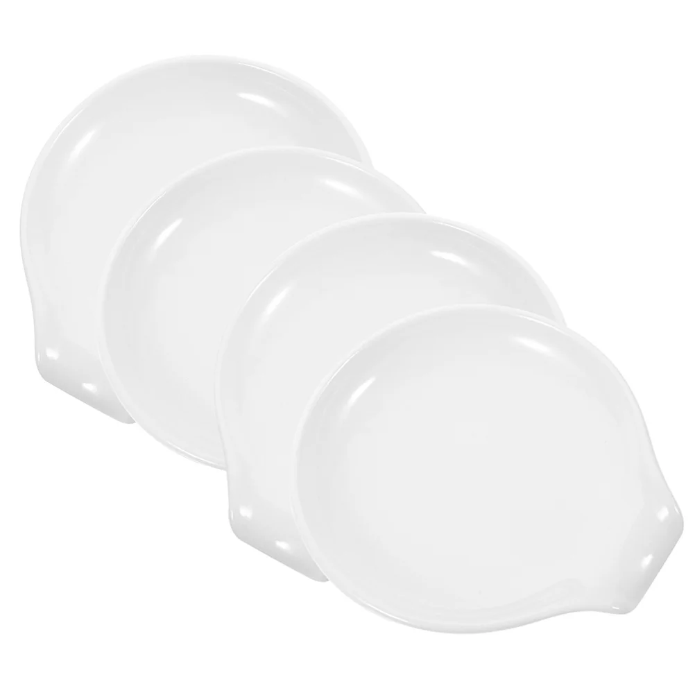 

4Pcs Ceramic Spoon Rest for Kitchen Smooth Design Reusable Chopsticks Holder Countertop Dining Table Utensil Support