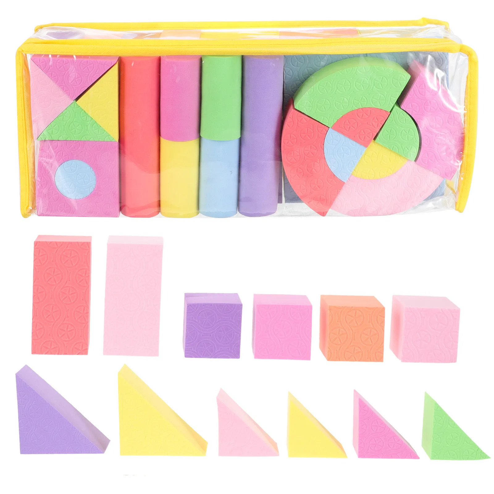 

52Pcs Eva Soft Foam Stacking Blocks Educational Set Early Learning Development Cognitive Building for Toddlers