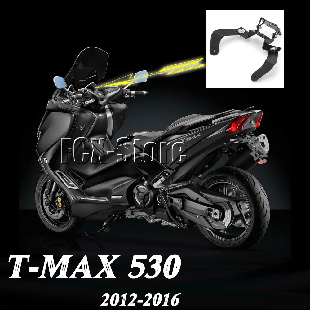 For YAMAHA TMAX 530 T-MAX 530 2012 2013 2014 2015 2016 Motorcycle Accessories Windscren Bracket Mount Smartphone GPS Holder