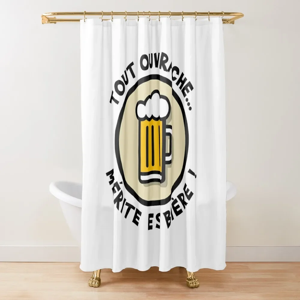 

Every opening deserves beer! Shower Curtain Washable Waterproof Fabric Shower Waterproof Shower And Anti-Mold Curtain