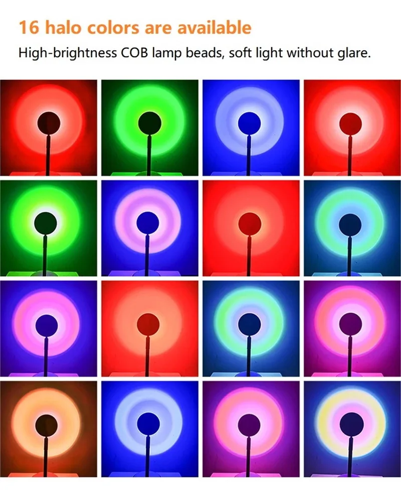 USB 5V Tuya Smart Sunset Lamp Night Light Sunset Projector Smart Life APP Remote Led Lights Room Decoration Photography Gift