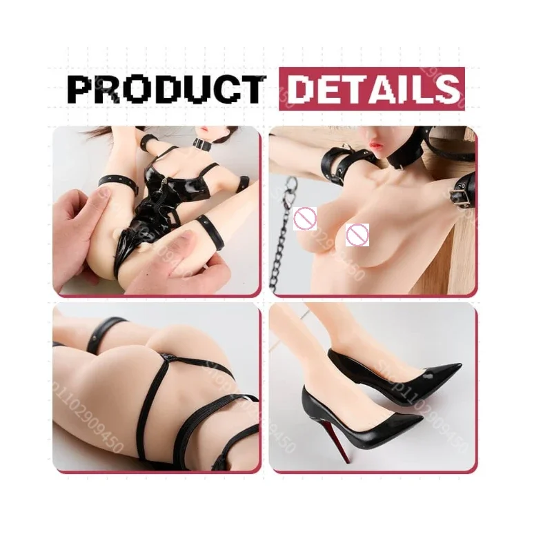 Silicone Vaginas for Men Asuka Nude Anime Figures Bondage Girl Silicone Sex Doll No Skeleton Breast Sex Toys Adult Products 18+