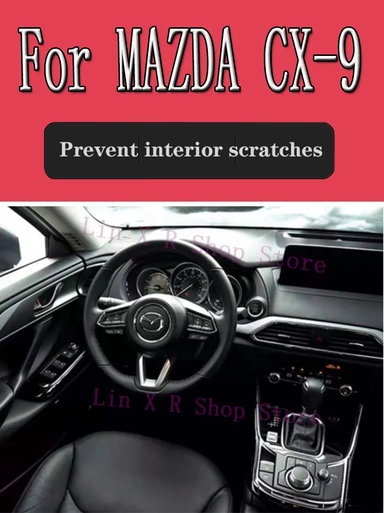 

For MAZDA CX-9 CX9 2017-2021 Gear Panel Navigation Automotive Interior Screen Protective Film TPU Anti-Scratch Sticker Protect