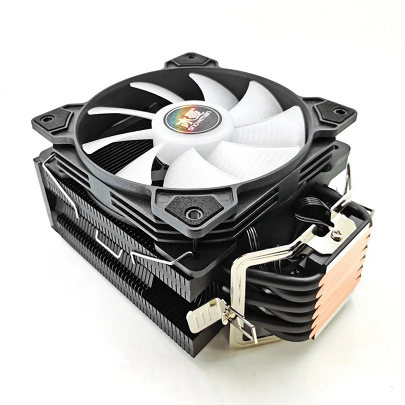 ABKI-SNOWMAN MT6 CPU Cooler With 12Cm Fan 6 Heat Pipes, 4 Pin PWM Desktop Heatsink For Efficient Thermal Management