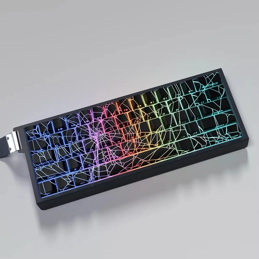 Spider Web Keycaps PBT 140keys Side Print Keycaps Translucent Keycaps Cherry Height for Custom Mechanical Keyboard MX Switches