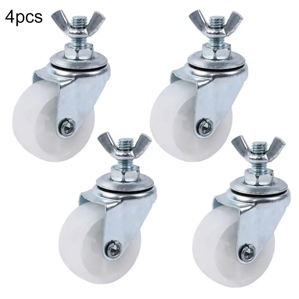 4pcs 0 5 Inch Swivel Caster Wheels for Small Furniture and For Heaters with Tool Installation and PP Construction