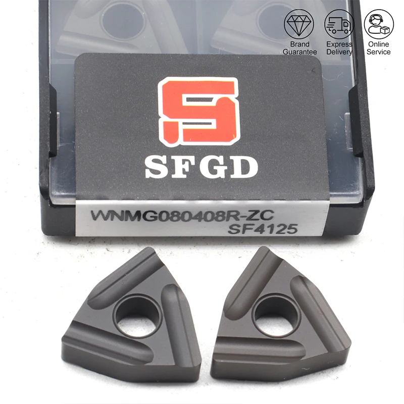 WNMG080408 R ZC SF4125 Lathe Tools WNMG 080408 High Quality External Turning Tool For Steel Parts Processing
