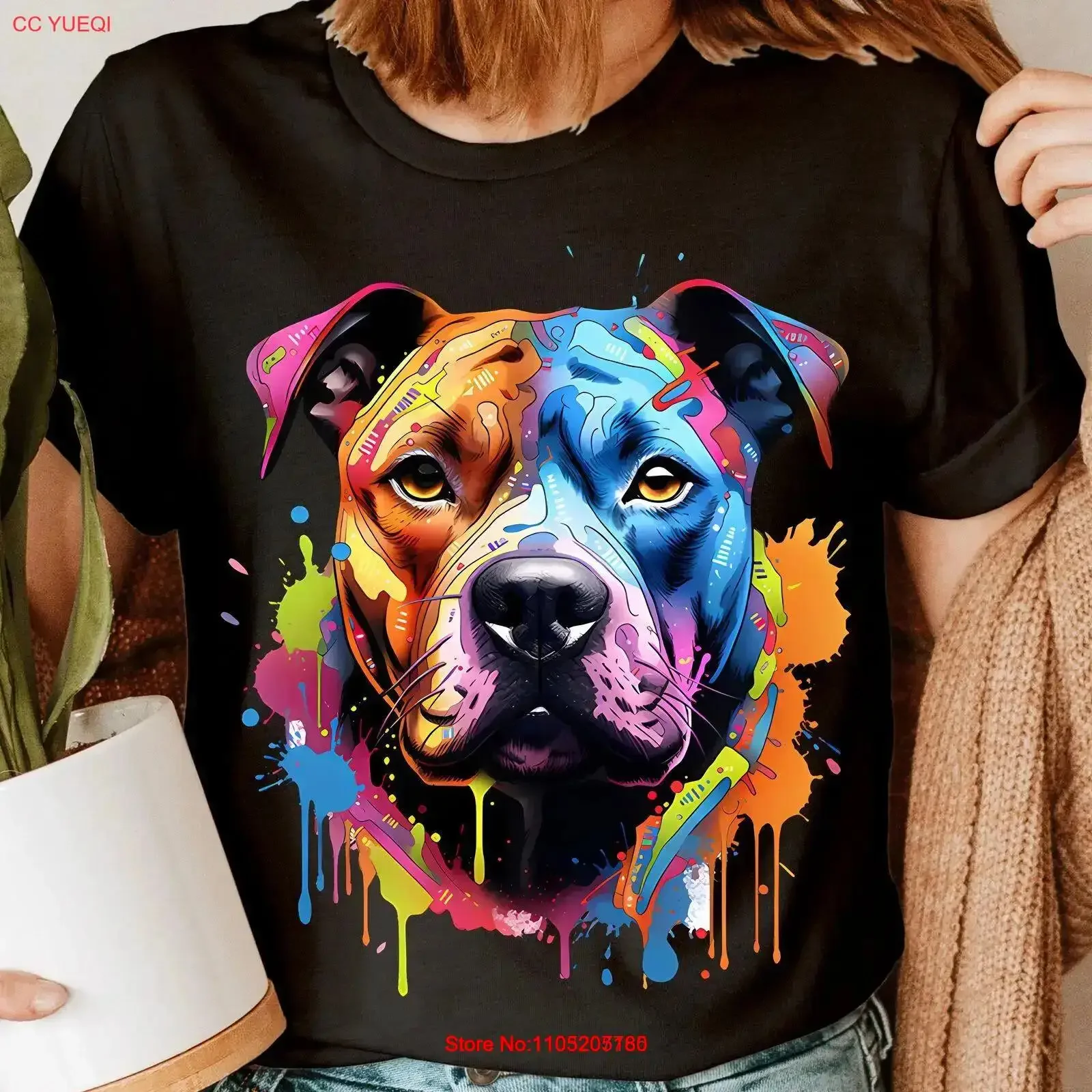 Staffordshire Bull Terrier Staffy perro cachorro propietario camiseta para mujer Top 6NE vintage lavado suave Unisex streetwear homme transpirable