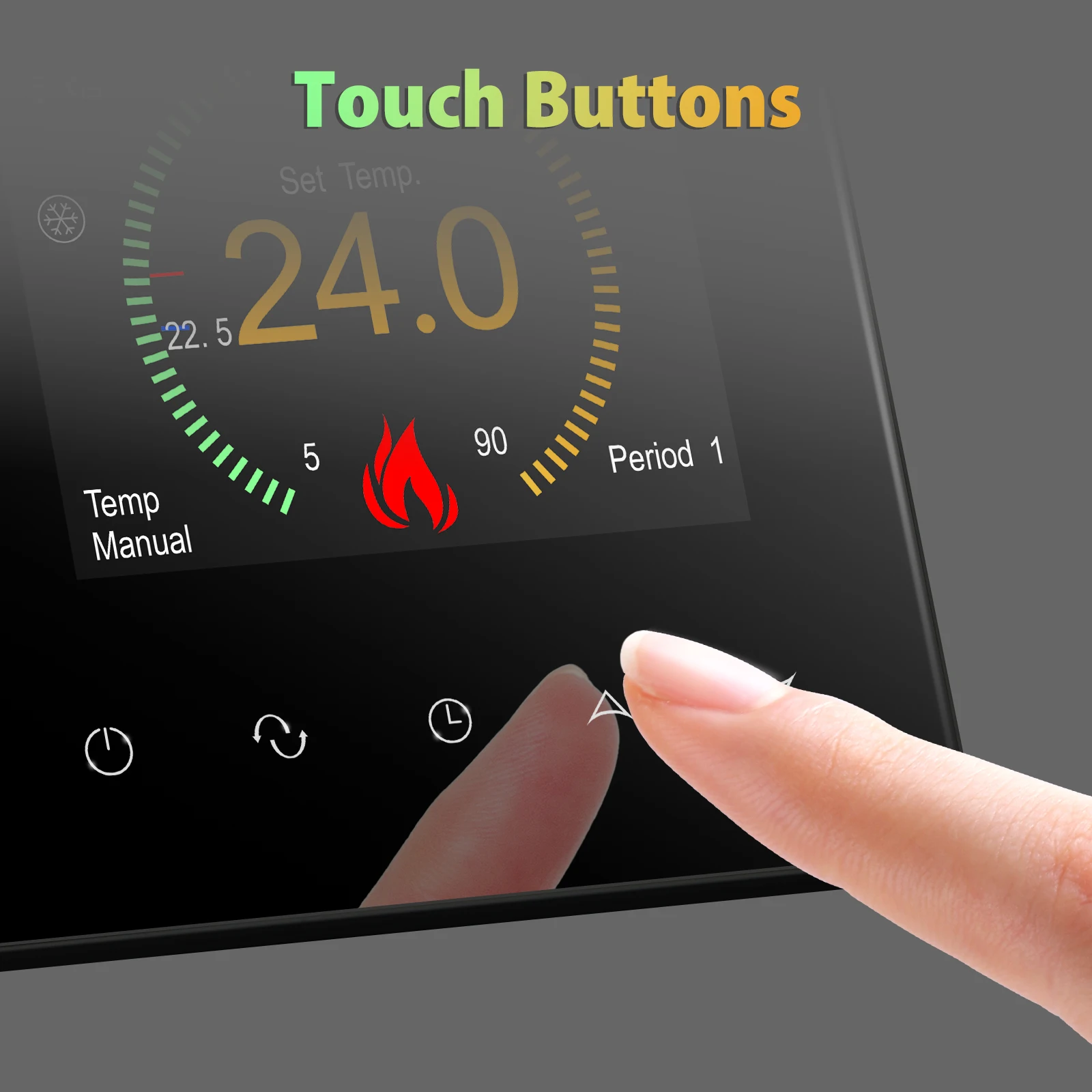 Beok Wifi Smart Thermostat Tuya Thermoregulator Colorful Screen Gas Boiler Electric Heating Temperature Controller Alexa Google