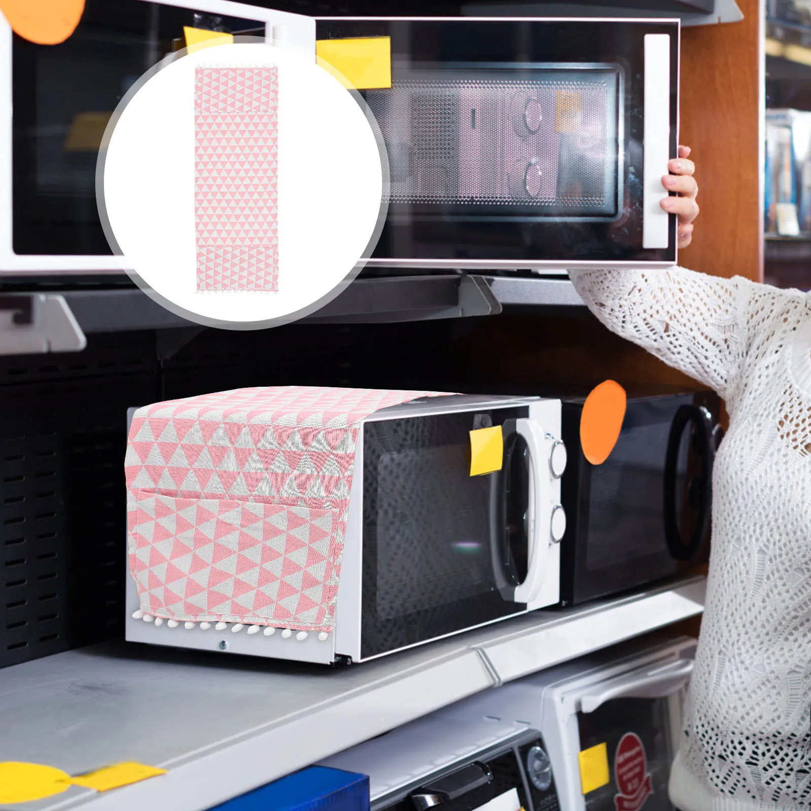 

1Pcs Oven Protective Cover Fine Workmanship Design Home Oven Protector Microwave Dust-Proof Cover Microwave Protector