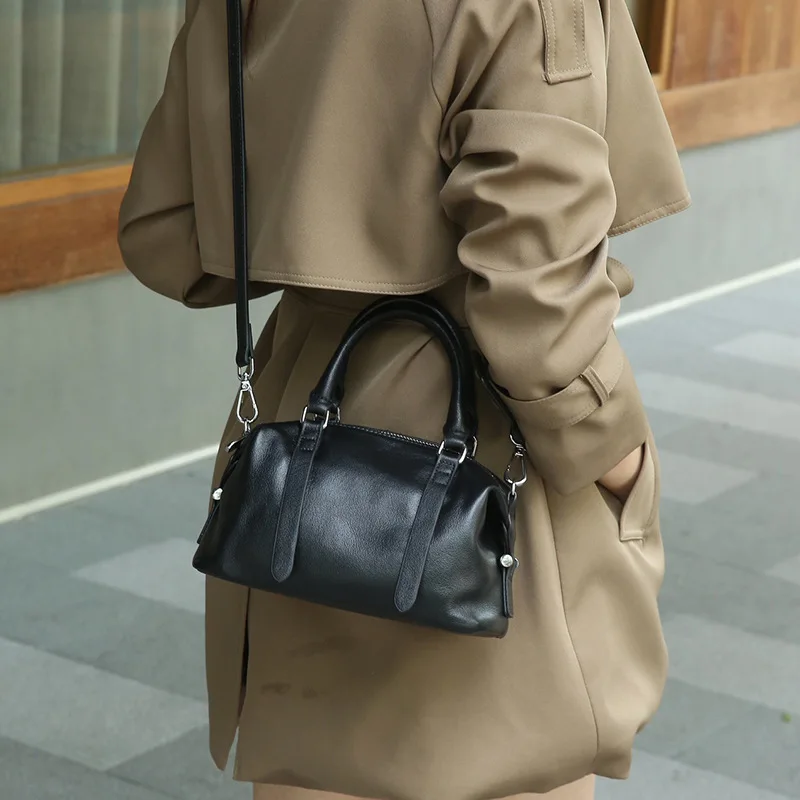 حقيبة يد نسائية للتنقل حقيبة نسائية من الجلد الطبيعي حقيبة كروس من جلد البقر المحبب حقيبة كتف فاخرة