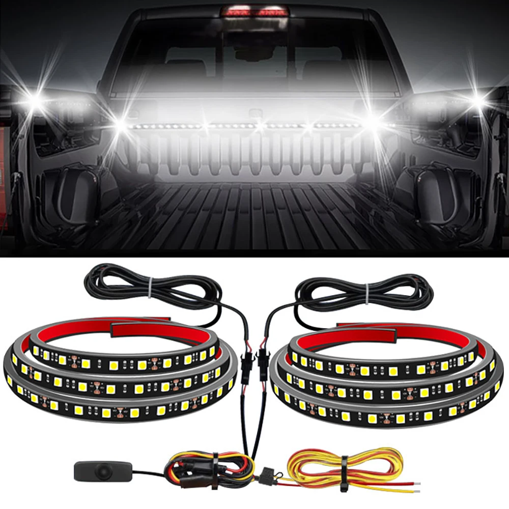

2pcs Truck Bed Light Strips 2 IN 1 60 inches LED Cargo truck tail light soft light strip light bar waterproof LED Running Light