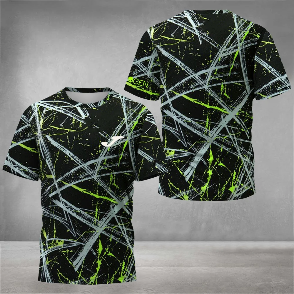 تي شيرت JOMA صيفي للرجال ثلاثي الأبعاد عالي الجودة بأكمام قصيرة للياقة البدنية والجري وركوب الدراجات سريع الجفاف وجيد التهوية #6