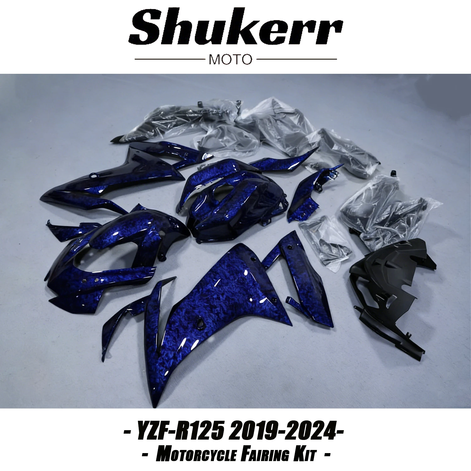 Fit for Yamaha Yzf R125 Yzf-R125 2019-2022 Forged Carbon Fiber Motorcycle Plastics Fairing Kit Injection Mold Bodywork Panel Kit