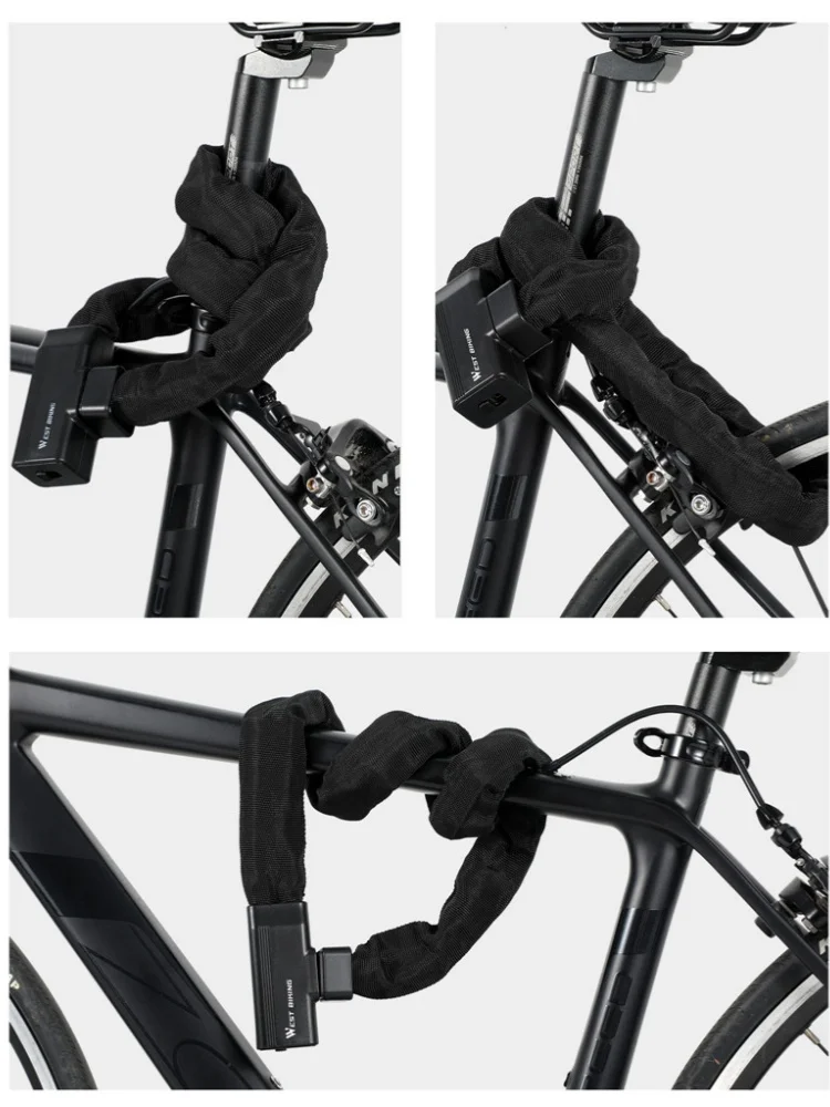 AliExpress West Biking WEST BIKING Anti-theft Bicycle Lock MTB Road Bike Safety Chain Lock With 2 Keys Outdoor Cycling