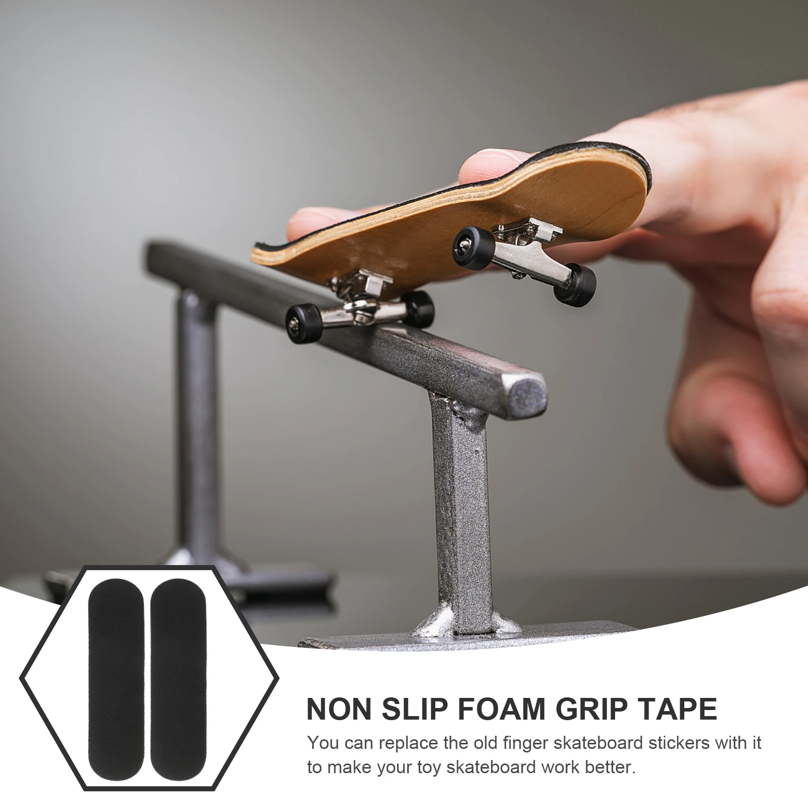 

10pcs Black Foam Grip Tapes 28x100mm Non-slip Stickers for Fingerboards Protective Pads Easy Cut Adhesive Skateboard