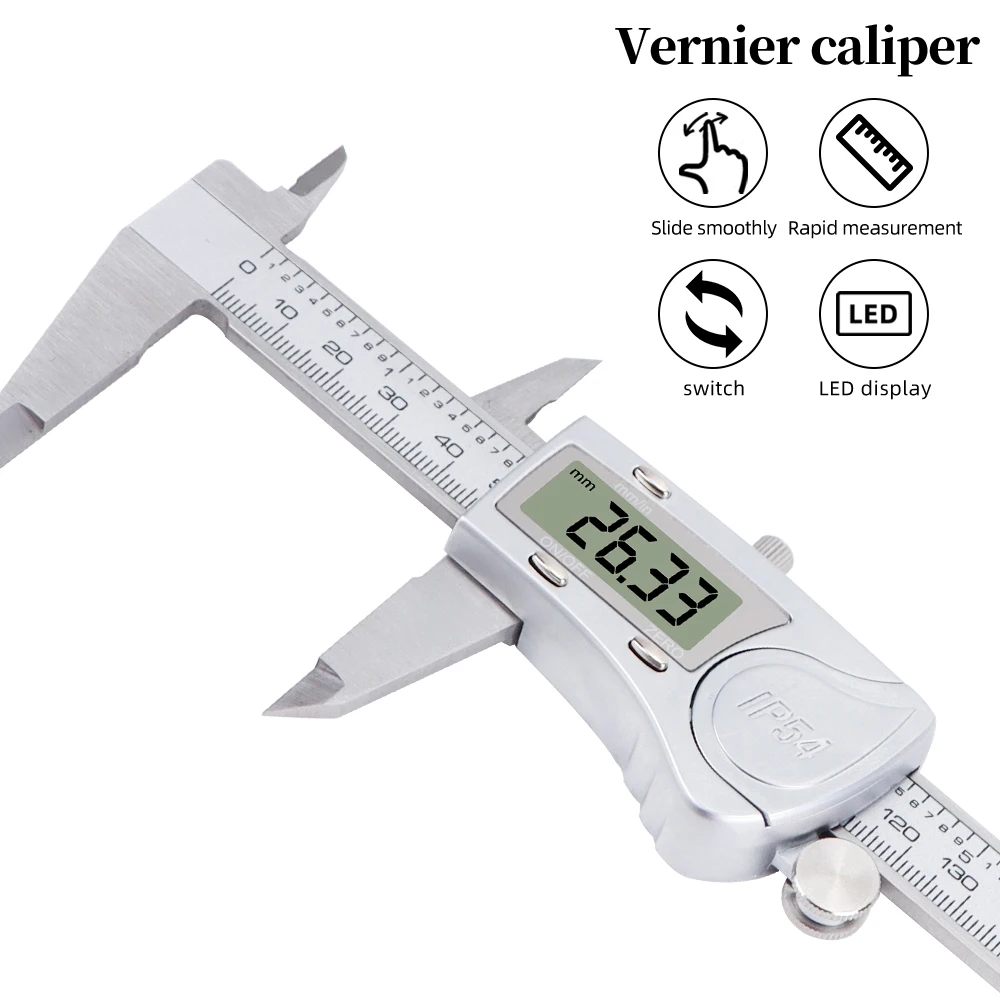 Digital Caliper 0-150mm Electronic Vernier Caliper Calliper Micrometer Digital Ruler Measuring Tool 150mm 0.1mm