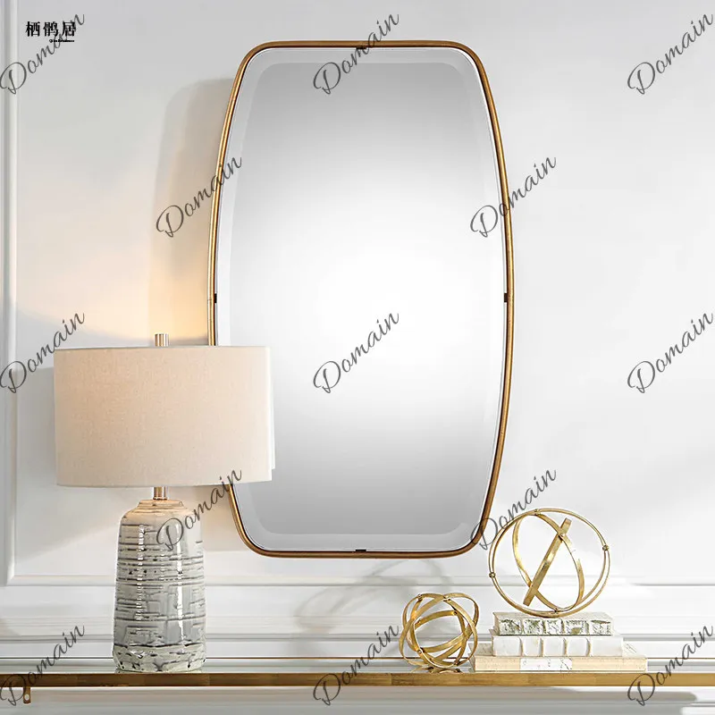 Wall Mounted Full Length Bear Shape Mirror, Bathroom Adhesive Sticker Mirror, Non-Deformable Dressing Mirror