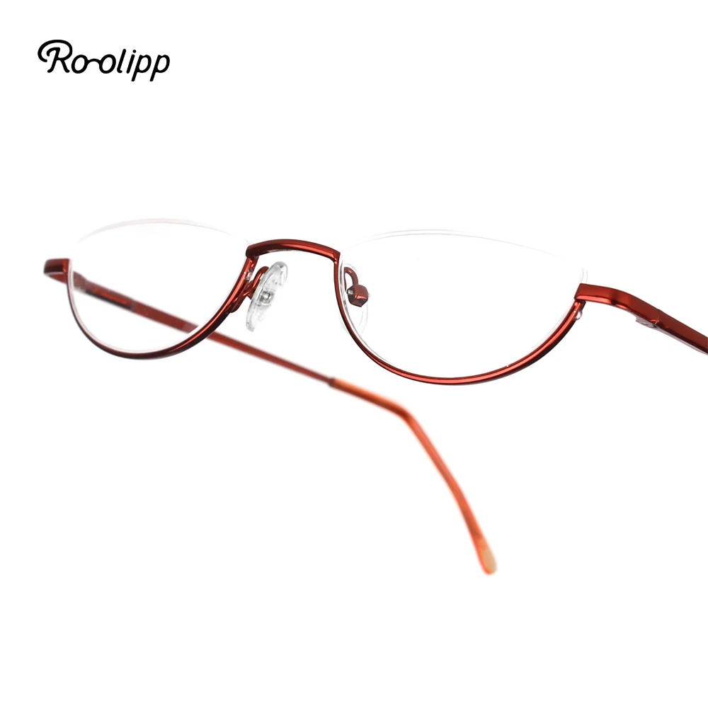 

Classic Half-Rim Reading Glasses for Men & Women Lightweight Frame with Comfort Non-Slip Temple Arms Presbyopia Eyeglasses