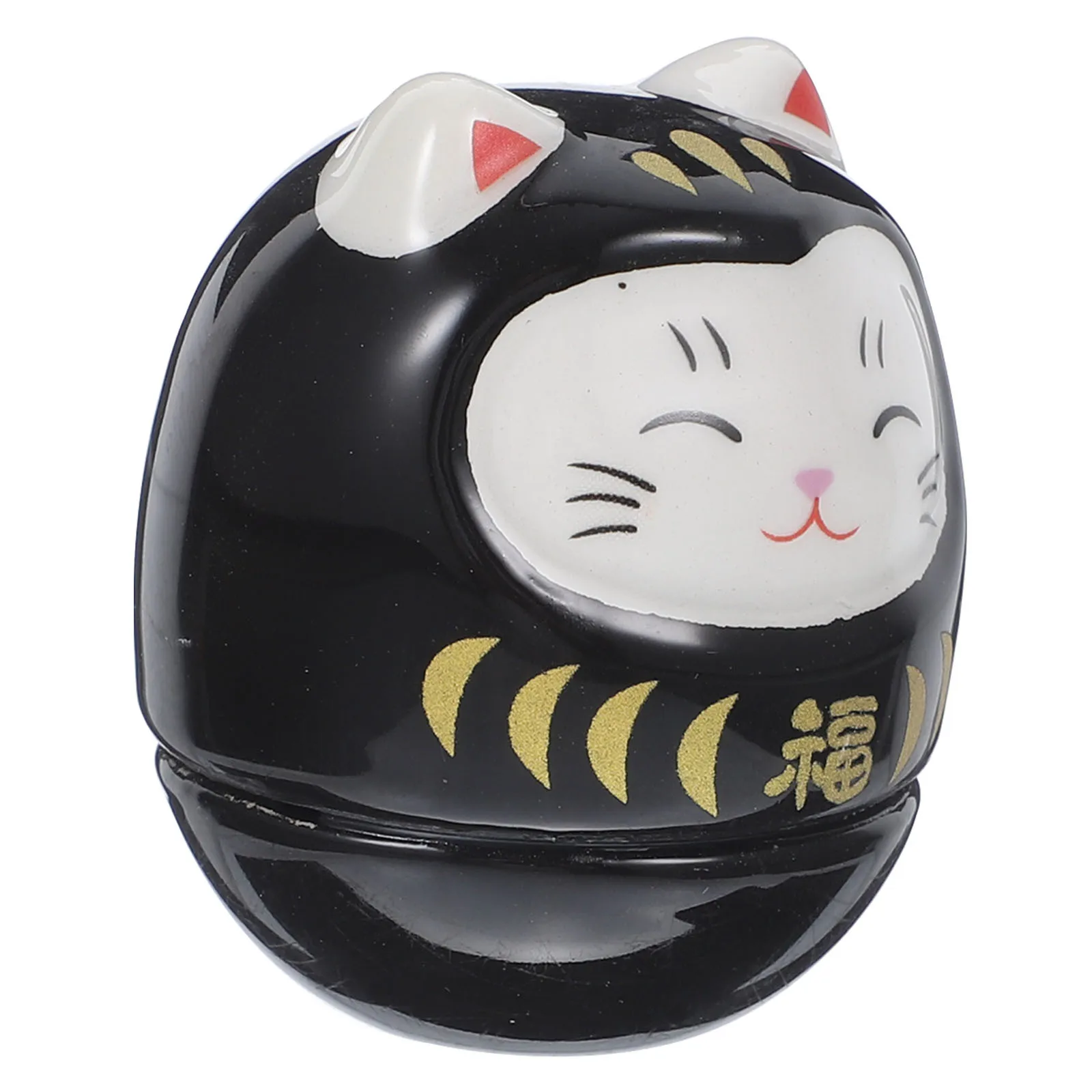 

Ceramic Fortune Cat Tumbler Decorative Ornament for Desktop Home Car Use Adorable Wobble Art Craft Auspicious Lucky Cat Statue