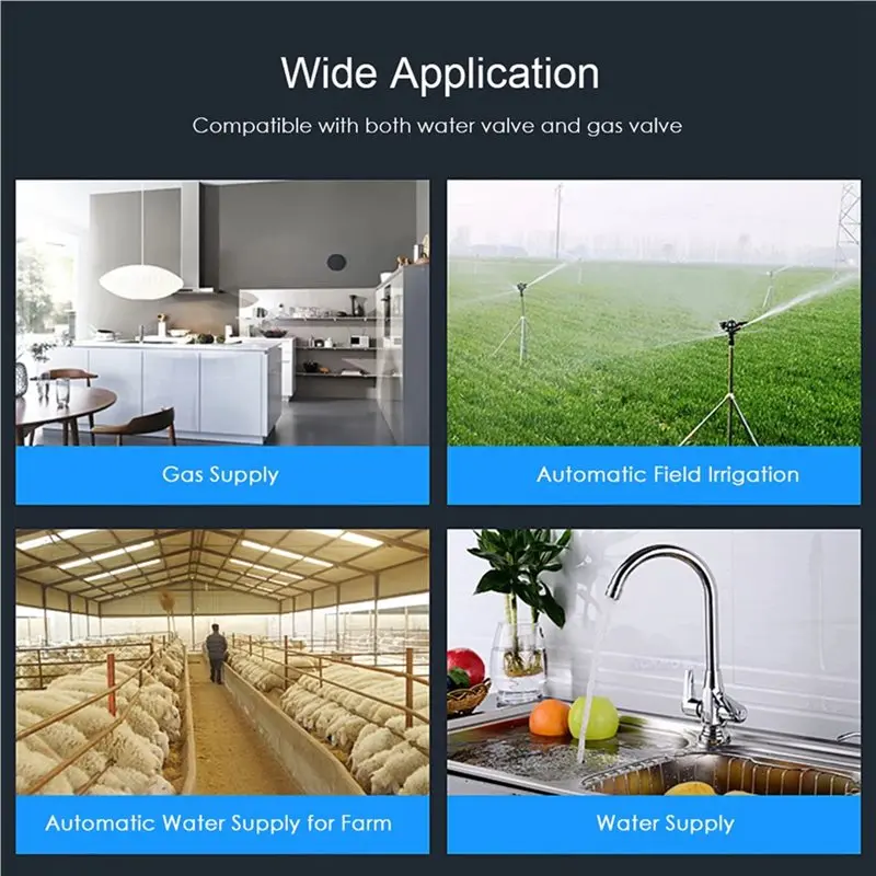 A25F-2X Tuya Smart Wifi Water Vavle Zigbee Gas Water Stop Check Valve DN15 Wireless Control Timer Work+Alexa Google UK Plug