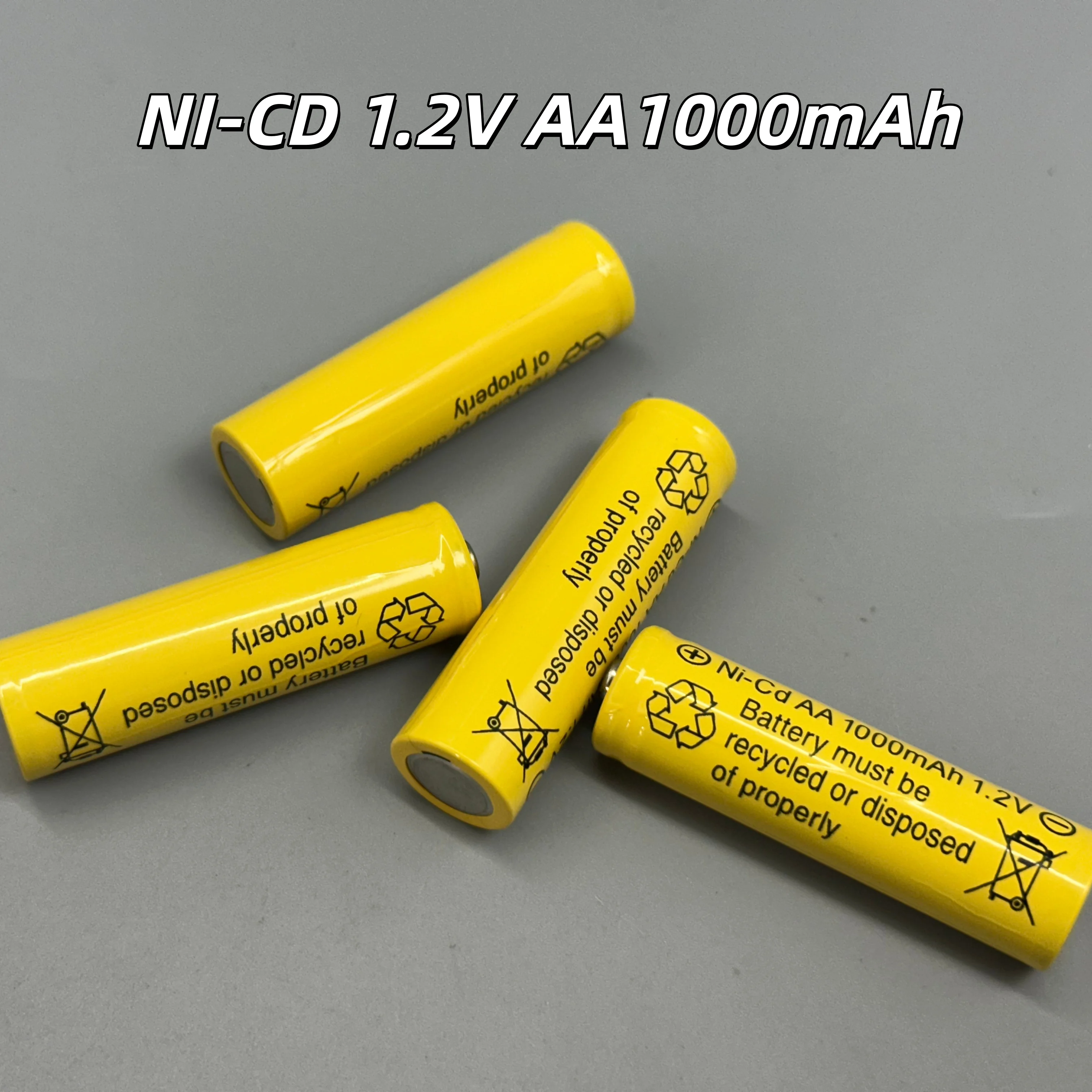 Pilas recargables AA 1000mAh Ni-Cd 1,2 V alta tasa de descarga resistente al frío para herramienta eléctrica de juguete RC-Envío gratis