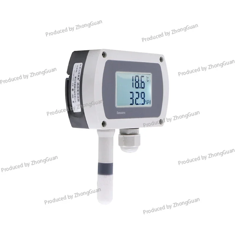 CWS19 Wall-mounted Temperature and Humidity Transmitter 485 LCD Display 4-20 Temperature and Humidity Sensor Rail Installation