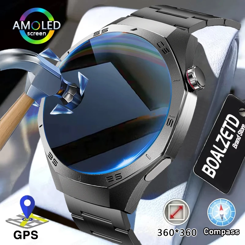 

2025 New S5 Smart Watch Men AMOLED Screen BT call Heart rate Blood sleep monitoring IP68 Waterproof Smartwatch For Android IOS