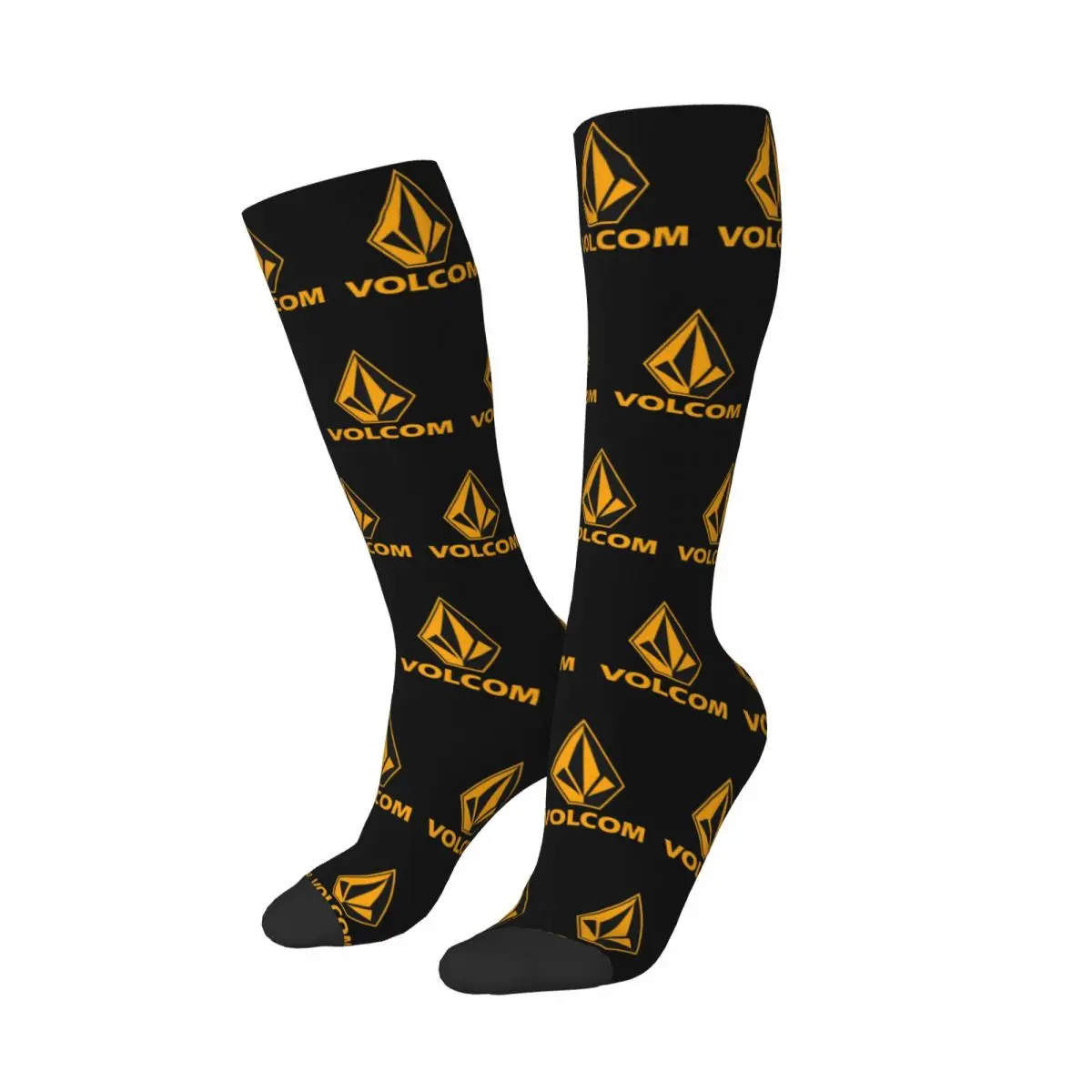 Volcom Logo Socks Harajuku Sweat Absorbing Stockings All Season Long Socks Accessories for Man's Woman's Gifts