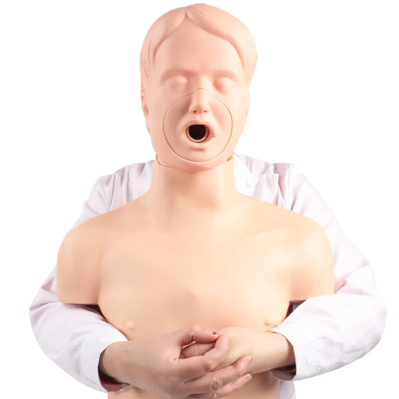 New High-End Listing Realistic Tactile Sensation 75Cm Pvc Adult Obstruction Half Body Cpr Training Manikin