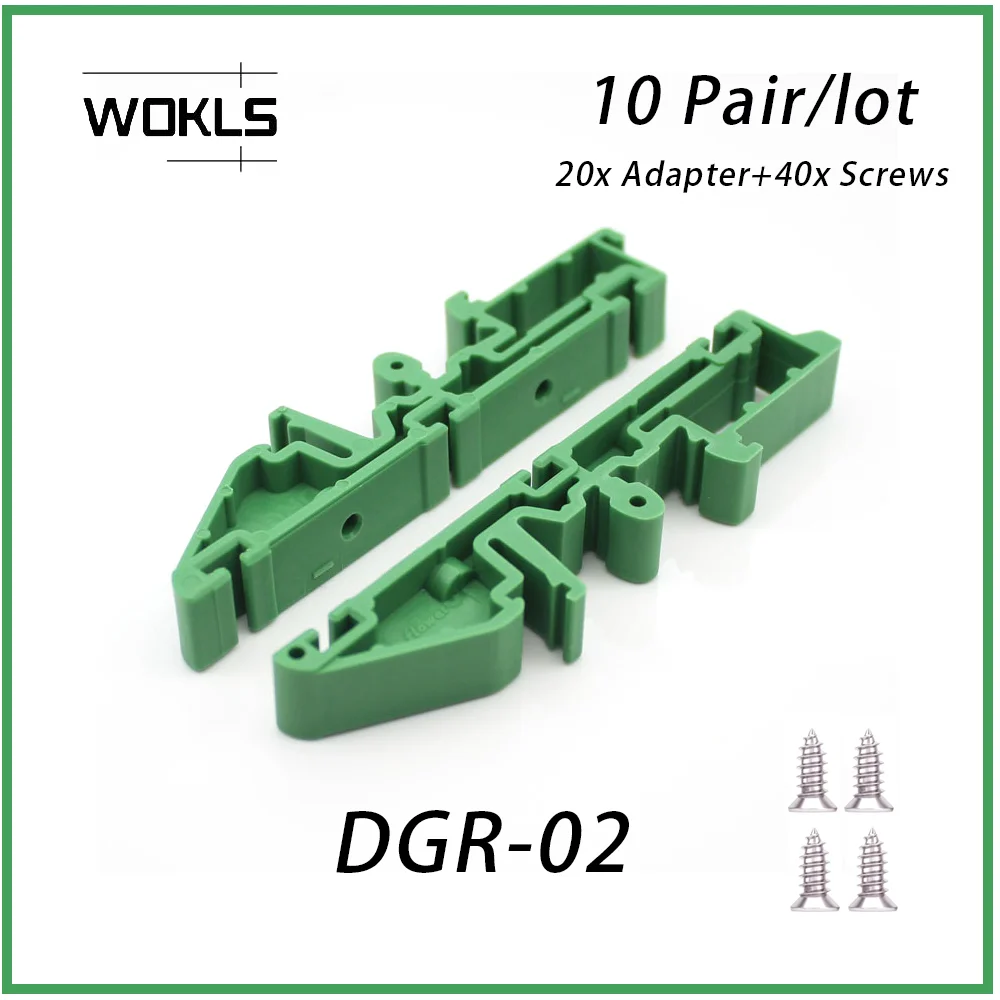 10 pair DRG-02 Mounting adapter can be used as end stop gray green black Circuit Board Mounting Bracket For Mounting DIN Rail