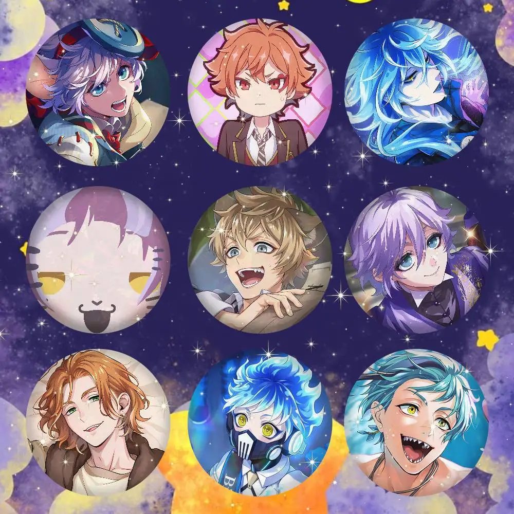 Cartoon Game Twisted Wonderland Badges 25 32 44 58 75 Mm Round Cosplay Pin Bag Decor Fans Collect Friends Gifts Brooch Souvenir